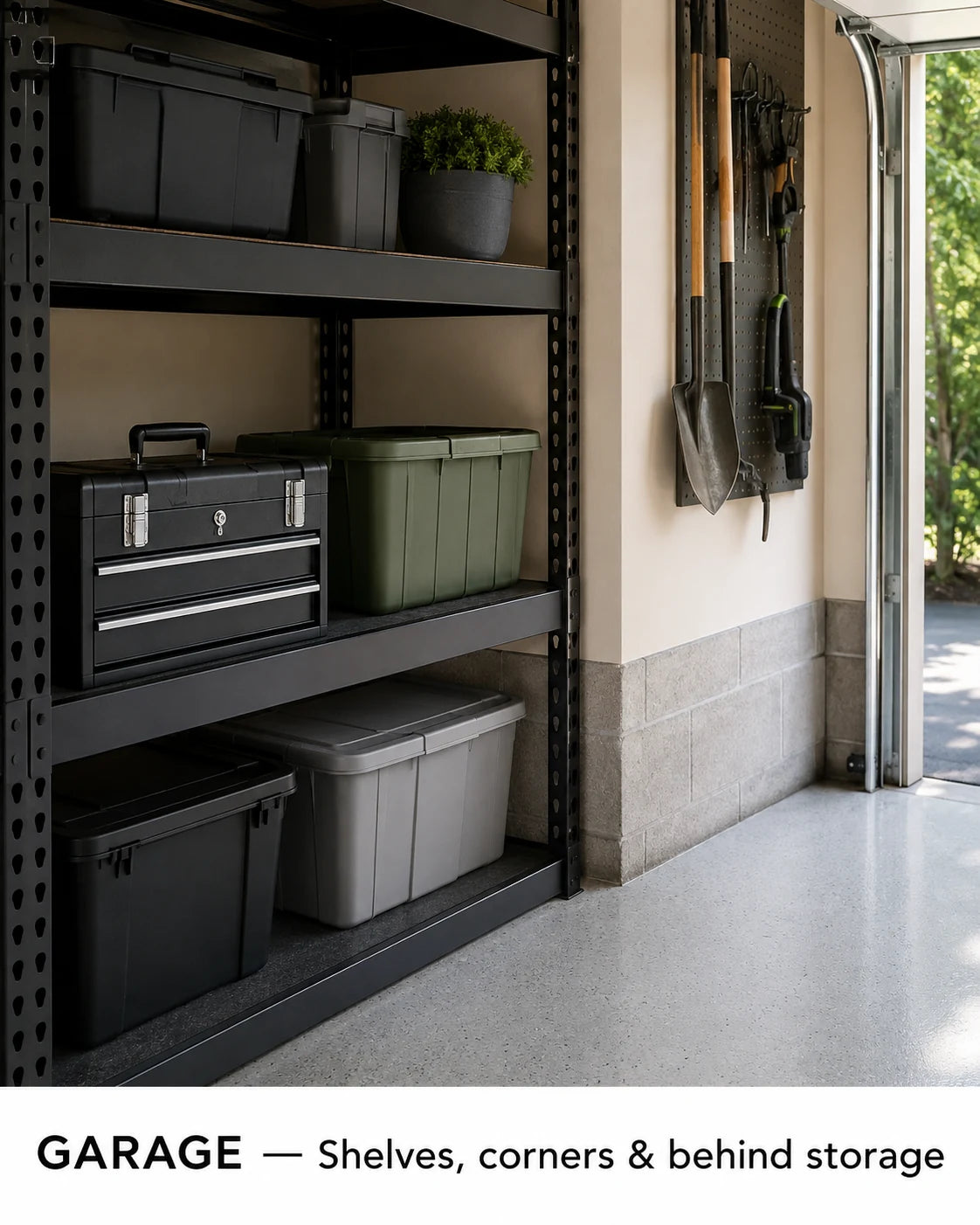 Garage placement areas