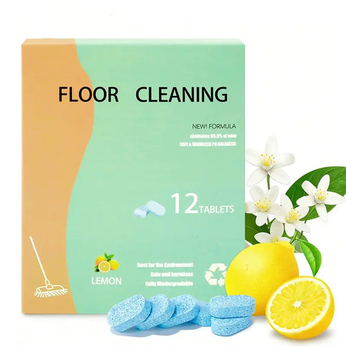 Floor Cleaning Tablets - Safe for Wood Tile Marble Quick Dry No Residue