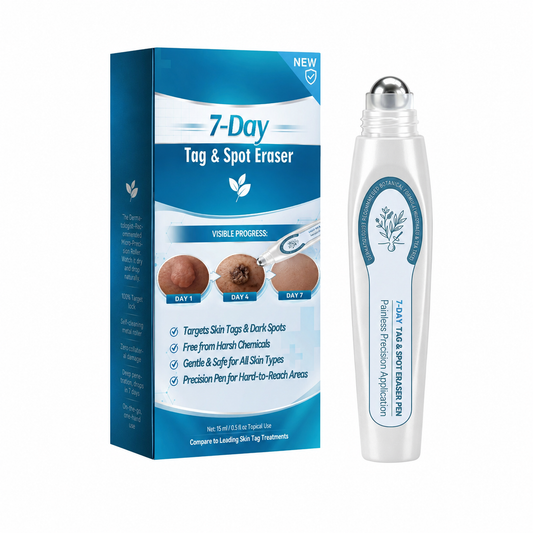𝟕-𝐃𝒂𝘆 𝐒𝗸𝐢𝐧 𝐓𝒂𝗴 & 𝐒𝐩𝙤𝐭 𝐄𝐫𝒂𝐬𝙚𝐫 Painless & Scar-Free Advanced Imperfection Removal Rollerball Pen