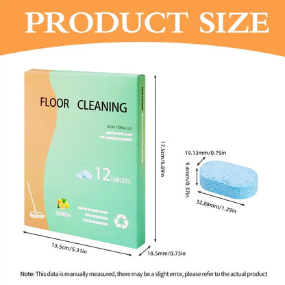 Floor Cleaning Tablets - Safe for Wood Tile Marble Quick Dry No Residue