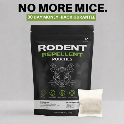 Place These Pouches Anywhere Mice Hide - And Watch Them Disappear.