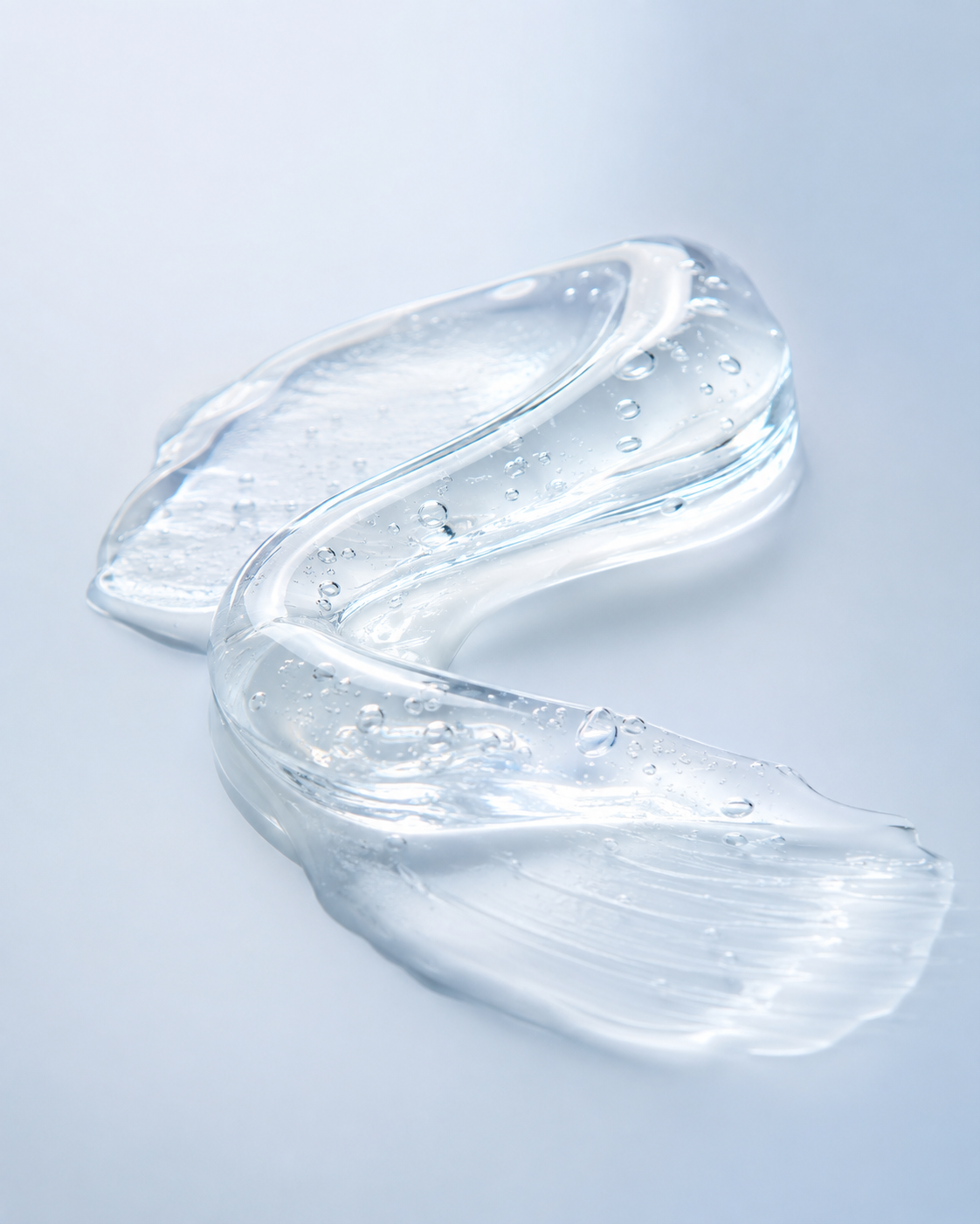 Clear glossy gel texture