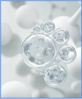 Clear bubbles representing Triethanolamine