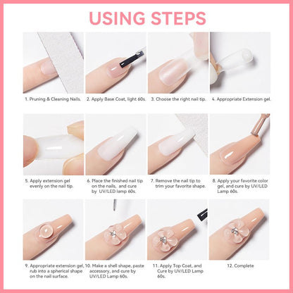 💅Buy 1 Get 1 Free⏰Solid Nail Extension Builder Gel✨Easy DIY Nail Extensions & Sculpting
